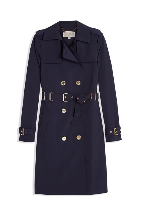 michael kors navy blue coat|michael kors coats for women.